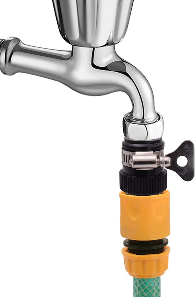 Klaxon 1/2 Inch Plastic Garden Water Hose Quick Connector Hose Fast Fitting