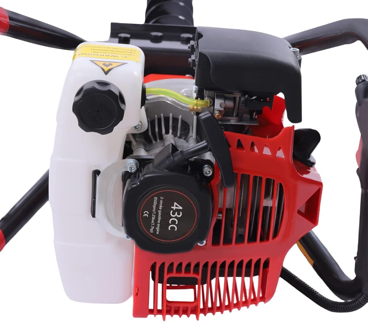LIYUANJUN 43cc Post Hole Digger, 1.7HP 2-Stroke Ground Drilling Machine Kit with 3.1", 3.9", 4.7" Drill Bits Garden Gas Powered Excavator Gasoline Earth Auger Digging Machine for Agriculture Planting