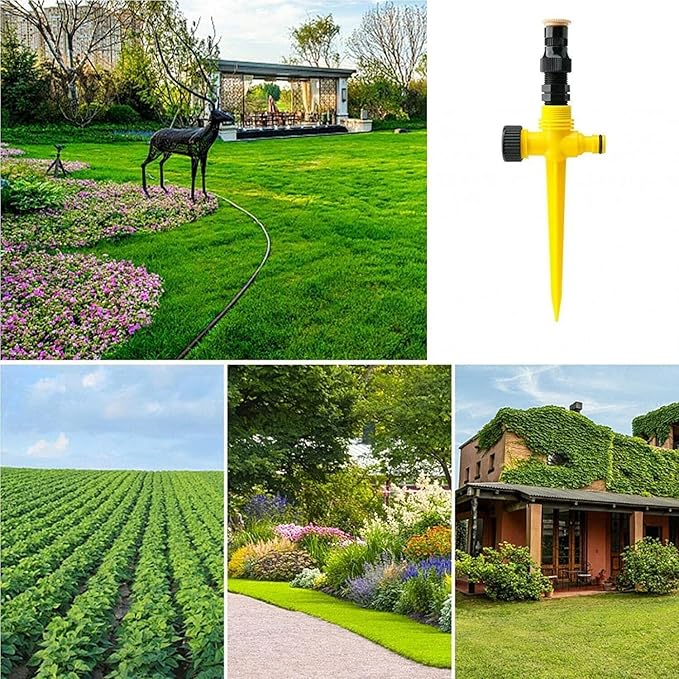 AquaSpin™ – 360° Auto Rotating Garden Lawn Sprinkler (3 Pcs Set)