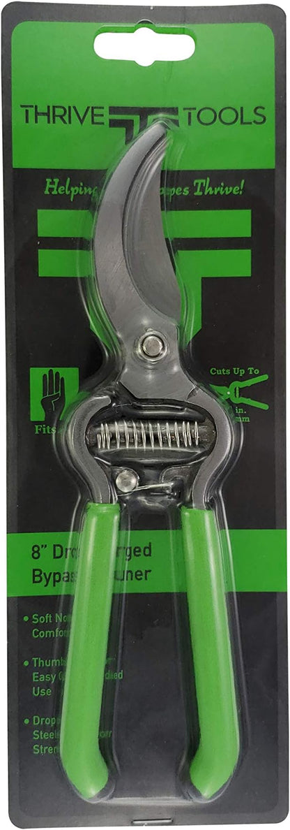 Thrive Tools Bypass Pruning Shears- Bypass Hand Pruners for Rose, Limb and Branch Pruning