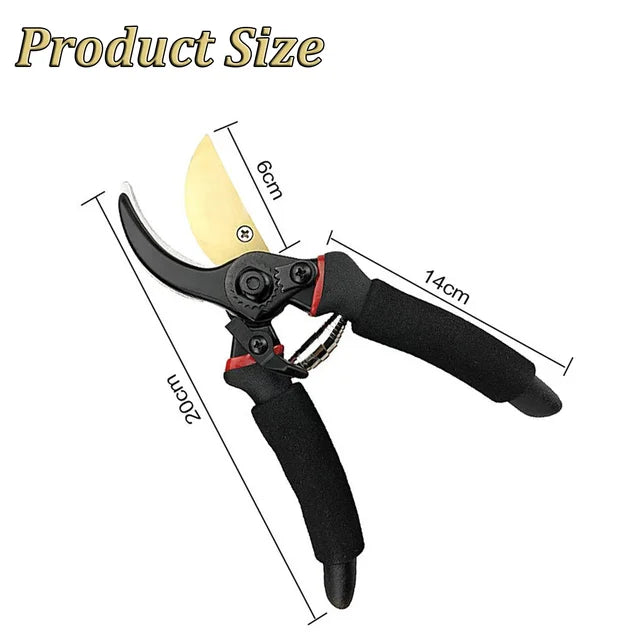 Gardening scissors pruning shears professional sharp hand pruning shears and safety lock tree trimming trim non-slip handles Pruners