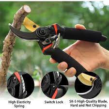 Gardening scissors pruning shears professional sharp hand pruning shears and safety lock tree trimming trim non-slip handles Pruners