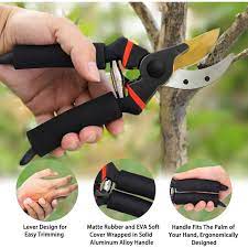 Gardening scissors pruning shears professional sharp hand pruning shears and safety lock tree trimming trim non-slip handles Pruners