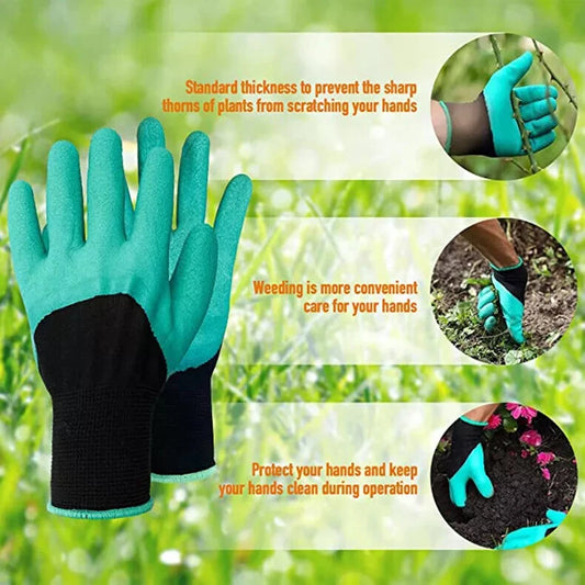 Garden Digging Gloves With ABS Claws for Planting Gardening